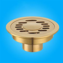 Other Bath & Toilet Supplies 10 CM Brass Round Floor Drain Cover Shower Waste Drainer Grate Gold208c