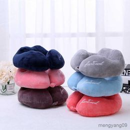 Cushion/Decorative Memory Foam Pad U Shaped Travel Aeroplane Travel Sleep Head Rest Support Soft Foam Neck s Car Cushions R230727