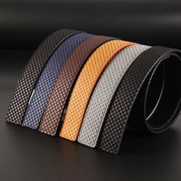 Designer Men Belt For Men Cowhide Luxury Genuine Ceinture Leather Classic Black Gray Decorative Checkerboard Grid Belt With Gift Box