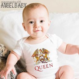 Infant Bodysuits Freddie Mercury The Queen Rock Band Print Newborn Baby Romper Summer Jumpsuit Outfits Onesie Boys Girls Clothes L230712