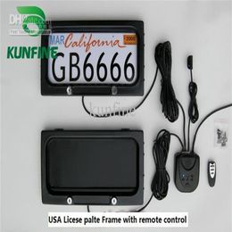 USA Car License Plate Frame with remote control car licence frame cover plate privac284D252Q