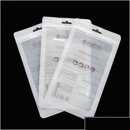 Packing Bags Wholesale 1000Pcs/Lot 12X21Cm Plastic Zipper Bag Cell Phone Accessories Mobile Case Er Packaging Package Lz0779 Drop De Dhvku