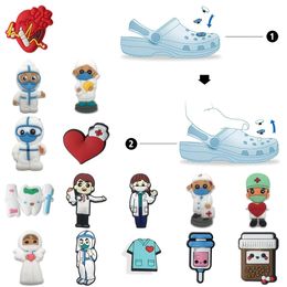 Shoe Parts Accessories Pattern Charm For Clog Jibbitz Bubble Slides Sandals Pvc Decorations Christmas Birthday Gift Party Favors White Otp47