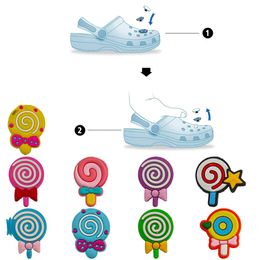 Shoe Parts Accessories Pattern Charms Shoes Slippers Decoration For Cross Lollipop Charm Clog Drop Delivery Ot6Tk