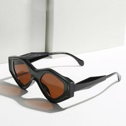 Sunglasses Fashion Accessories Small Frame Triangular Cat Eye Irregular Personality UV400 Casual Black Eyewear For Adult Women