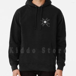 Men's Hoodies Reaching Black Hoodie Long Sleeve Logo Brand Fith Hands Mandala Holy Cross White Graphic Detailed