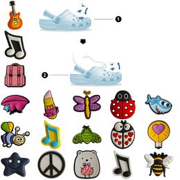 Shoe Parts Accessories Pattern Charm For Clog Jibbitz Bubble Slides Sandals Pvc Decorations Christmas Birthday Gift Party Favours Music Ot3Kx