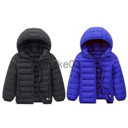 Down Coat Kids Boy Light Down Jacket Autumn Coats Children Girl Cotton Warm Hooded Outerwear Teenagers Students Clothes 314 Years Old New J230823