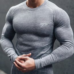 Men's T Shirts Autumn Brand Running Shirt Long Sleeve Gymnastic Sportswear Casual Quick Dry Solid Colour Top Gym T Shirt 230727
