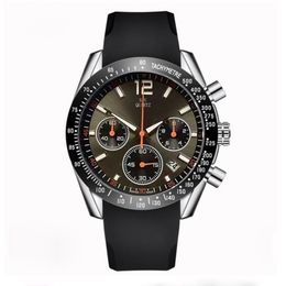 2022 Japanese Quartz Watches for Men Multi-function Six-Pin Chronograph Date Simulation Fine Leather Casual Wrist Watches190A