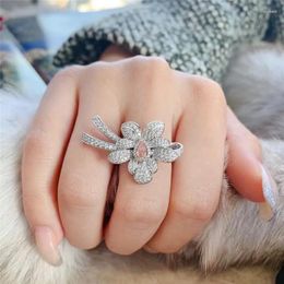 Jewelry Pouches Diamond Bow Flower Ring Female Opening Index Finger Joker