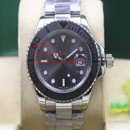 Factory Supplier Fashion New Wristwatch 40mm Gray Dial Men Watch 116655 Automatic Mechanical Ceramic Mens Watch Watches Wristwatch258S