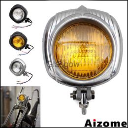 Motorcycle Lighting Motorcycle Sealed Beam Electroline Vintage Headlight For Harley Dyna Sportster Custom Headlamp Bobber Chopper Retro Headlight x0728