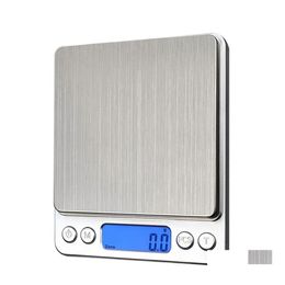 Measuring Tools 1000/0.1G Kitchen Electronic Scale Digital Portable Food Scales High Precision Lcd Flour Weight Drop Delivery Home G Dhbao