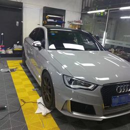 Ultra Crystal Gloss Nardo Grey Vinyl Wrap Self Adhesive Film Sticker Dark Grey Glossy Car Wrapping Foil Roll Air Release Channel170o