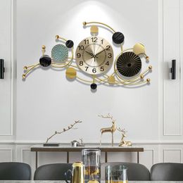 Wall Clocks Nordic Fashion Light Luxury Clock Living Room Home Atmosphere Creative Silent Decoration