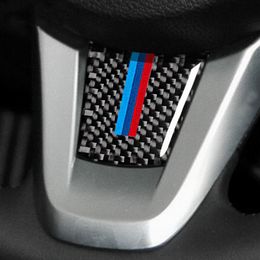 For Bmw Z4 Carbon Fibre Modification Car Interior Stickers Steering Wheel M Stripe Emblem Stickers Car Styling for E89 2009-2015189d