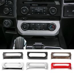 ABS Central Air Conditioning Control Panel Decoration Covers For Ford F150 2015 UP Car Interior Accessories249u