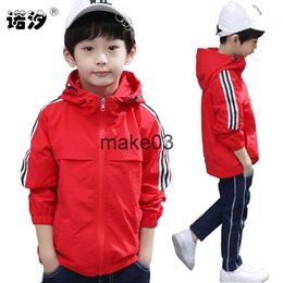 Jackets Boys Clothes Spring Jacket For Boys Windbreaker Children Hooded Coat Kids Warm Jacket Teenage Autumn Waterproof Tops Causal Saco J230728