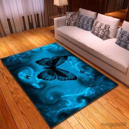 Carpets Beatiful Butterfly Home Living Room Area Rug Large Carpet Kids Bedroom Rug Kitchen Floor Mat Memory Anti-Skid Doormat R230728