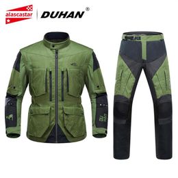 DUHAN Motorcycle Jacket Men Breathable Jaqueta Motociclista Moto Motocross Jacket Motorbike Riding Jackets Protective Gear Set311F