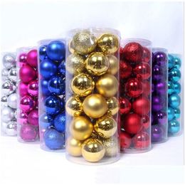 Christmas Decorations 24Pcs 3Cm Ball Ornaments Xmas Tree Hanging Bauble Balls For Holiday Party Home Decor Drop Delivery Garden Festiv Otc7M