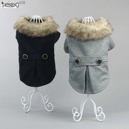 Knit Pet Clothes For Small Dog Clothing Spring Wholesale Costumes For Dog Coats With Fur Collar Cheap Warm Autumn Winter Puppy L230621