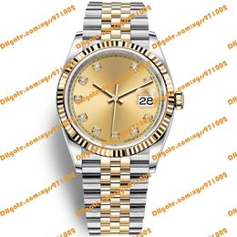 Best selling watch 126233 2813 automatic mechanical women's watch 36mm gold diamond dial gold stainless steel strap sapphire glass men's watch 126233-0017 wristwatch