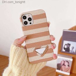 Cell Phone Cases Fashion designer iphone case iphone13 case stripe high-end fall proof mobile phone cases 12 11promax x 7 / 8plus multiple Colours good Z230728