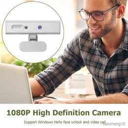 Webcams Face Recognition Webcam Microphone Web Camera Rotating for Desktop Laptop Computer Support Windows System R230728