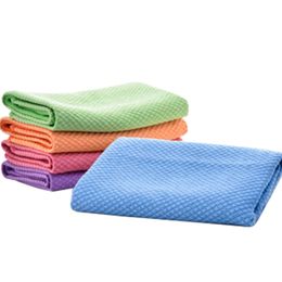 Cleaning Cloths 30*40cm Soft Microfiber Cleaning Towel Absorbable Glass Kitchen Wipes Table Window Car Dish Towel Rag Cleaning Tools Q359