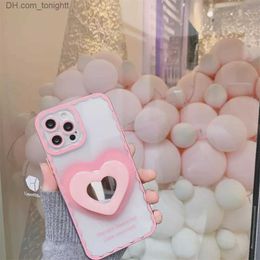 Cell Phone Cases Wave shell mirror iPhone case love bracket 11 12 Pro Max mobile phone case iPhone 7plus female 13 Pros fall proof good nice Z230728