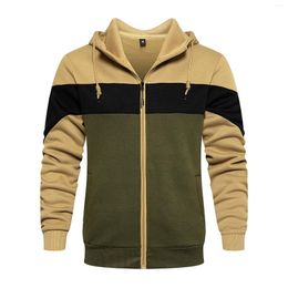 Men's Hoodies Sweatshirts Winter Long-Sleeved Hoodie Pullover Zipper Top Solid Colour Loose Thick Fleeces Jack Coat Black Sweater Sudader