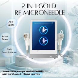 2024 2IN1 GOLD RF Microneedle Skin Tightening Face Lifting Machine Deep Repairing Professional Facial Care Beauty Instrument