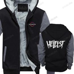 Men's Hoodies Men Brand Hoodie Fashion Thick Pullover Hellfest S M L XL Cotton Mens Black Fleece Print