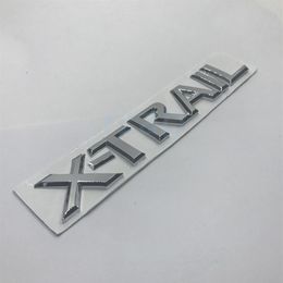 3D Car Rear Emblem Badge Chrome X Trail Letters Silver Sticker For Nissan X-Trail Auto Styling233S
