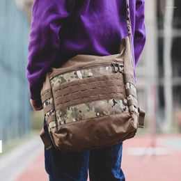 Duffel Bags Men's Backpack Large Capacity Single Shoulder Postman Outside Portable Bag Wear-Resistant Multi-Pocket Travel