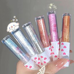 Eye Shadow Liquid Eye Shadow Highlighter Water Proof Super Shiny Lasting Flakes Monochromatic Glitter Brighten Silkworm Makeup Maquillaje 230728