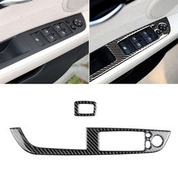 Car Carbon Fibre Window Lift Panel With Folding Key Soild Decorative Sticker for Left Drive BMW Z4 2009-2015246r