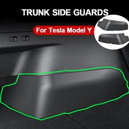 ModelY 2022 Inner Protector Accessories for Tesla Model Y Rear Trunk Side Guards TPE Cover Fluff Surface Corner Protection Shell C246j