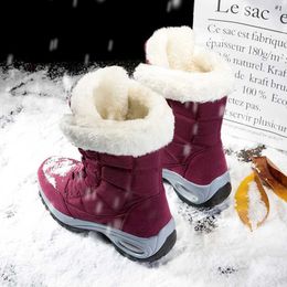 Boots Moipeng Women's Winter Boots Keep Warm High Quality Mid calf Snow Boots Women's Lace Comfortable Waterproof Boots Customised Women's Z230728