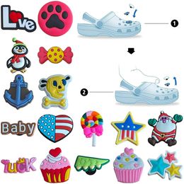 Shoe Parts Accessories Pattern Charms Shoes Slippers Decoration For Cross Stars Baby Love Charm Clog Drop Delivery Ot7Cw