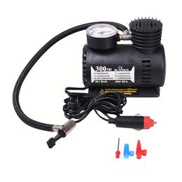 Portable Mini Cars Auto 12V Electric Air Compressor Tyre Inflator Pumps 300PSI Automobile Emergency Air Pump for Ball Bicycle Mini324n