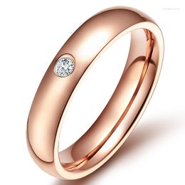 Wedding Rings Shoemaking Ramos Stainless Steel For Women Men Simple One Zircon Engagement Fashion Jewelry Male Party