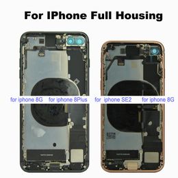 Full Housing For iphone 8 8G 8P Plus SE2 New Back Middle Frame Chassis Full Housing Assembly Battery Cover