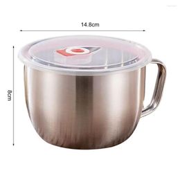 Bowls Universal Mixing Bowl BPA Free With Transparent Lid Grade Non-stick Stainless Steel Noodle Anti-slip