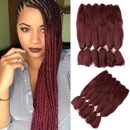 Brown Braiding Hair 24" Jumbo Braiding Hair Extension Synthetic Fibre Hair for Twist Braiding hair J1