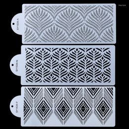 Baking Moulds Cake Decoration Stencils Templates Floral Wedding Mold Cookie Fondant Dessert Decorating Spray Flower Edge Mesh Tool