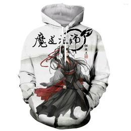 Men's Hoodies Funny Fashion Anime MO DAO ZU SHI 3D Print Long Sleeves Men Women Cool Plus Size Hooded Sweatshirts Coat