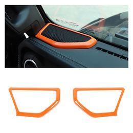 Orange ABS A Pillar Speaker Decoration Cover Trim for 2018-2020 Jeep Wrangler JL JT Interior Accessories164x